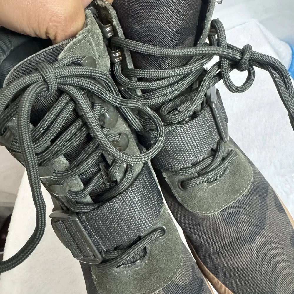 Steve Madden Nayra Women Ankle Boots Camo Green Lace Up NARY01S1 Size 8M - Picture 13 of 14